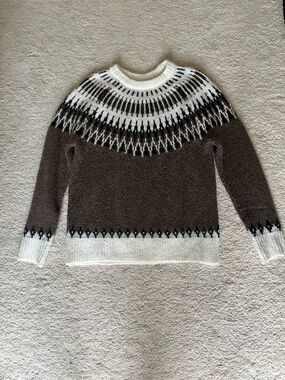 Primark Knit Sweater in Brown and Cream